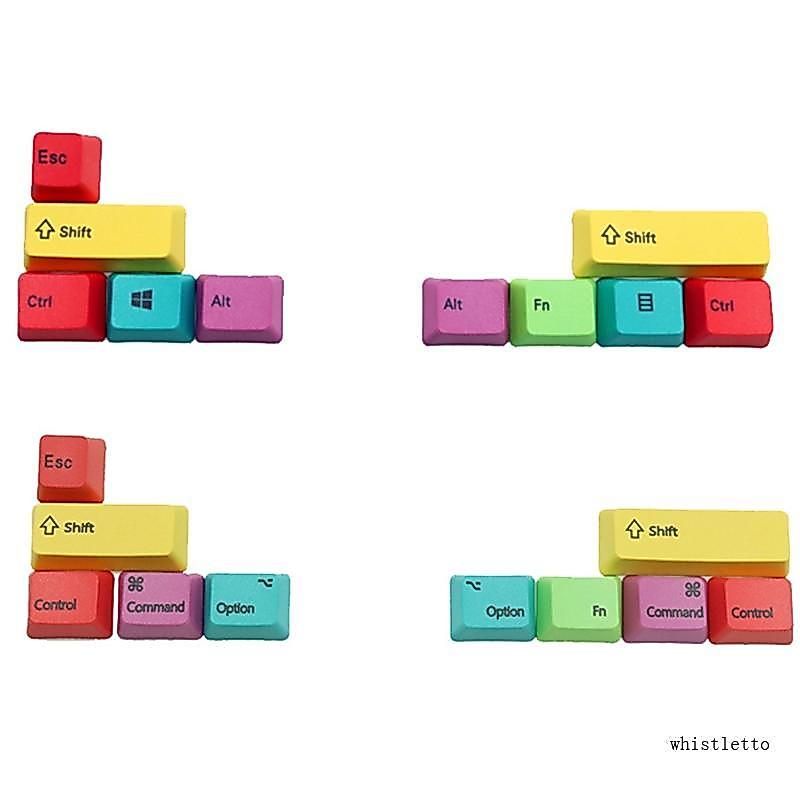 Whi PBT Backlit Keycaps Doubleshot CMYK Keyset OEM Profile cho