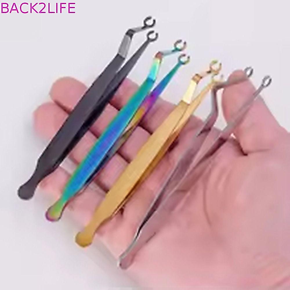 BACK2LIFE Body Piercing Tool, Thép không gỉ Ear Stud Dermal Forceps, Micro-blooding Mũi Stud Septum 