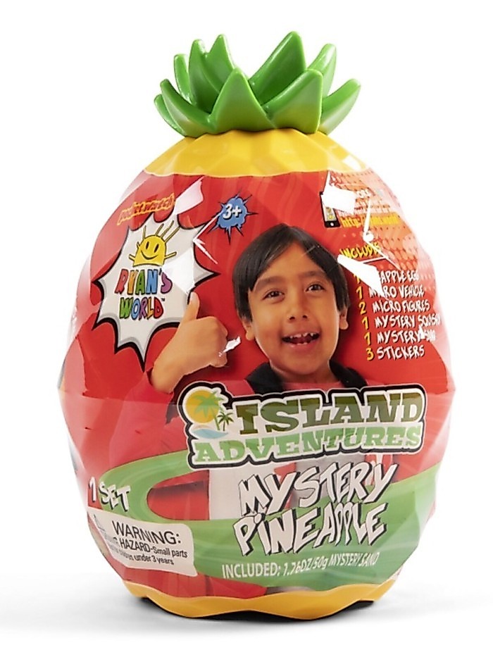 RYAN 'S WORLD Dứa Đảo Ryan Ryan THẾ GIỚI Đồ Chơi Nhập Khẩu Hộp Kho Báu Núi Lửa Mái Vòm Xe Mô Hình