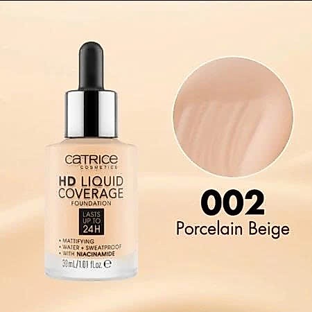 Kem Nền Che Phủ Kiềm Dầu 24H Catrice HD Liquid 002-Hàng Chính Hãng