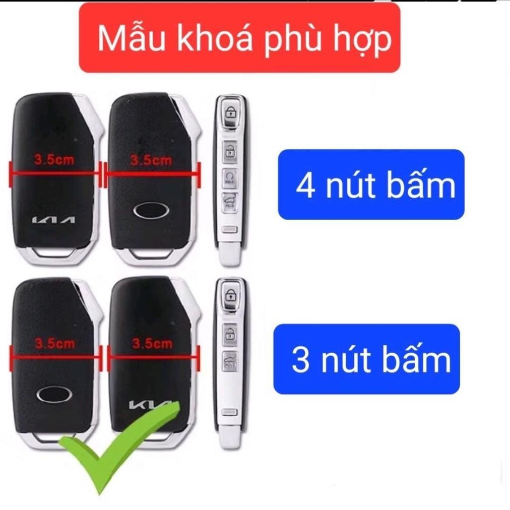 Vỏ Ốp Bọc Chìa Khóa Ô Tô KIA K3/5/7/Cerato/Sorento 3–5 nút cạnh sườn, kèm móc khoá & vỏ bọc chìa.