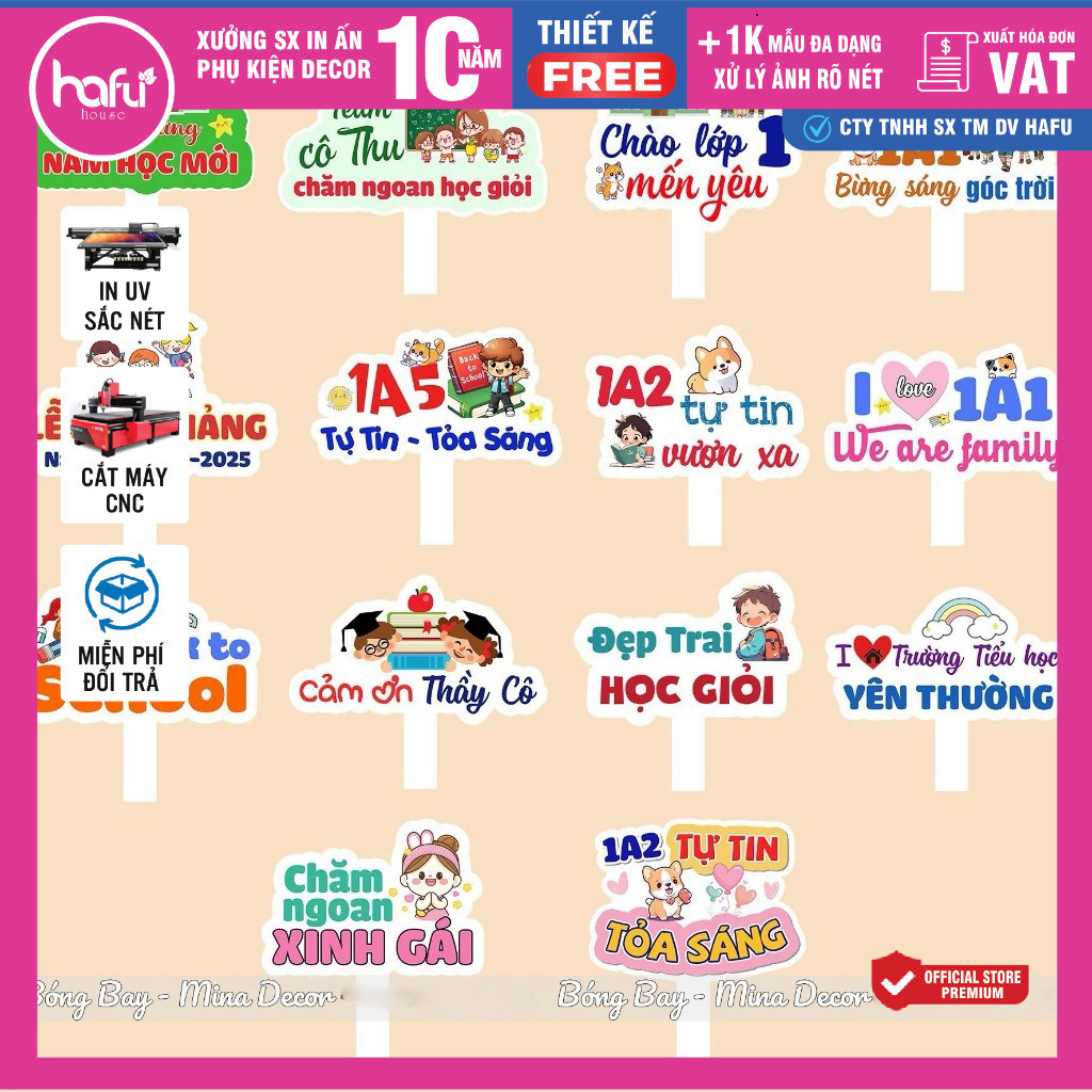 (3) Hashtag Khai Giảng, Hashtag Học Sinh, Hashtag Kỉ Yếu, Hashtag cầm tay - Hafu Decor Trường học