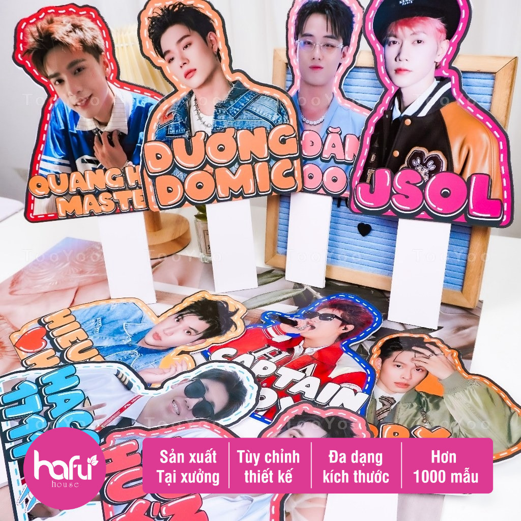 Hashtag cầm tay IDOL theo yêu cầu, In UV Lên Formex 5mm Xưởng SX Hafu House