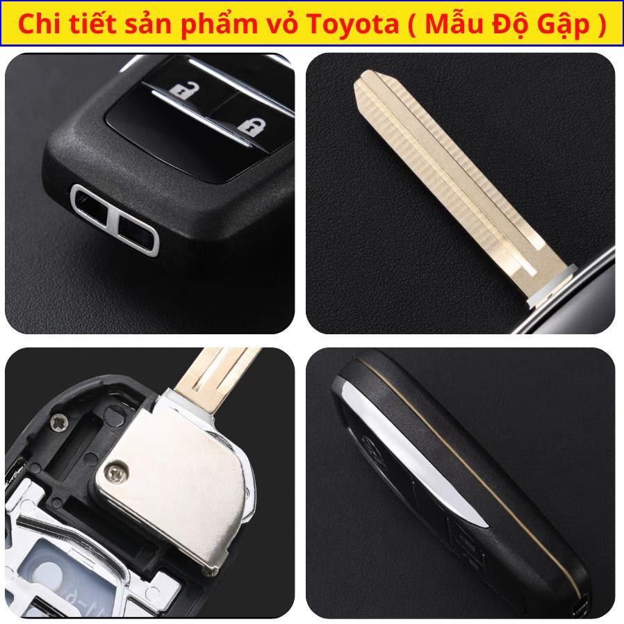 Vỏ Độ Gập Chìa Khoá remote Xe Toyota Vios Yaris Hiace cho đời xe 2015-2025 V703