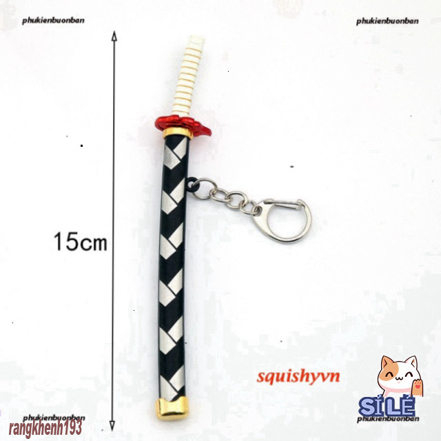 Móc Khóa Kim Loại Katana Hình Kiếm One Piece Phong Cách Nhật Bản