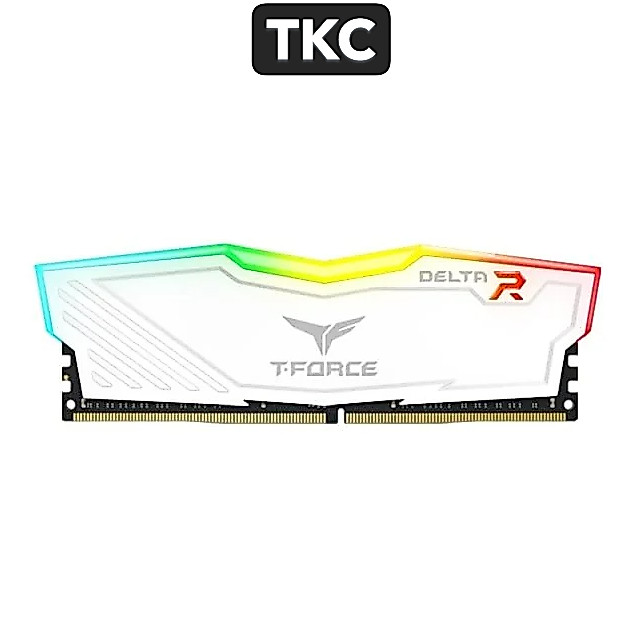 RAM DDR4 TeamGroup T-Force Delta White RGB 8G/3200 Chính Hãng NEW
