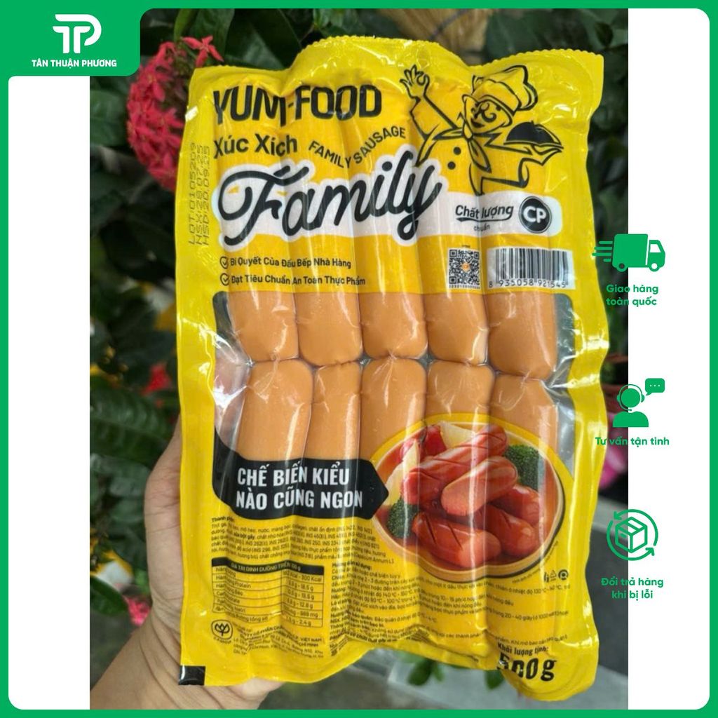 [GIAO HOẢ TỐC HCM] CP Xúc Xích Family 500g Yum Food