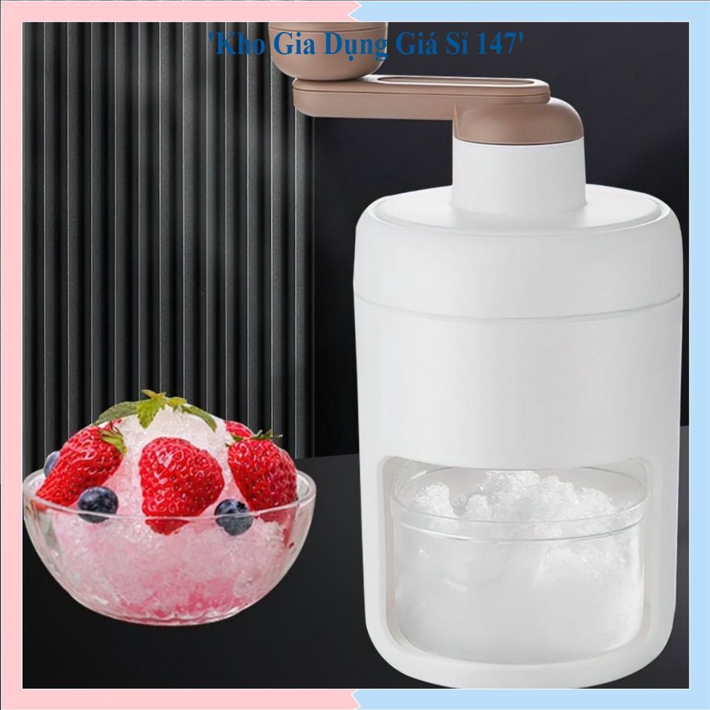 MÁY XAY ĐÁ TUYẾT MINI, Dụng Cụ Bào Đá Bằng Tay Dụng Cụ Nghiền Đá Làm Sinh Tố Kem Bingsu Đá Bào Tiện 