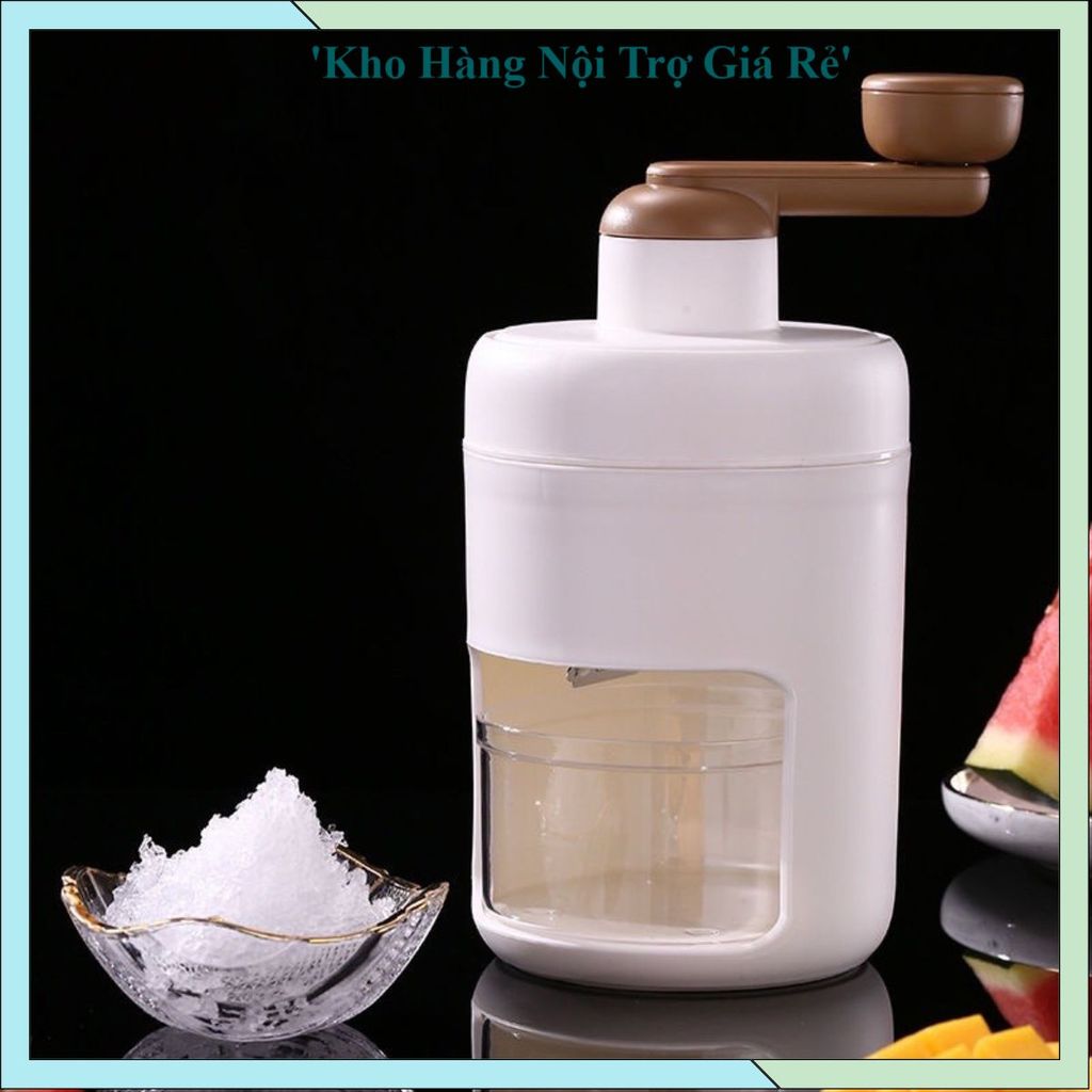 MÁY BÀO ĐÁ TUYẾT MINI, Dụng Cụ Xay Đá Bằng Tay Làm Kem Bingsu Sinh Tố Đồ Uống Giải Khát Tiện Dụng