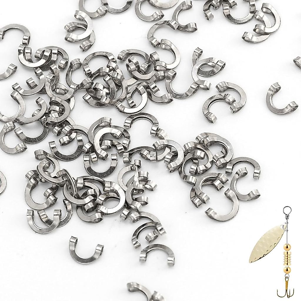 100 Gói Gấp Câu Cá Spinner Clevises, Spinners Mồi Câu Cá Làm Phụ Kiện Cho Walleye Rig Alabama Rig