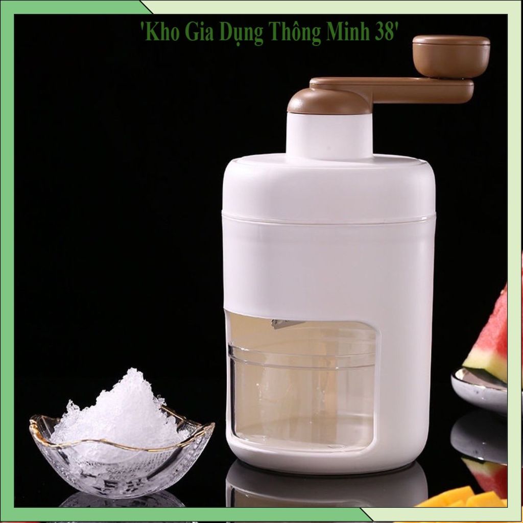 MÁY BÀO ĐÁ TUYẾT MINI, Dụng Cụ Xay Đá Bằng Tay Làm Kem Bingsu Sinh Tố Đồ Uống Giải Khát Tiện Dụng