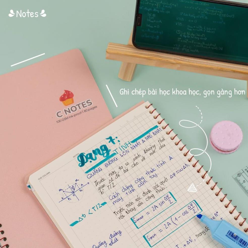 (Combo 5 cuốn) Vở lò xo đơn Klong B5 C Notes (6x6)mm - 200 trang; MS: 588