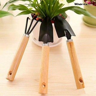 Bộ 3 Mini Cuốc Xẻng Cán Gỗ Làm Vườn