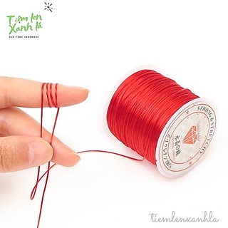 (Cuộn 60m) Cuộn chỉ chun co dãn/ cuộn chun lụa xâu vòng tay