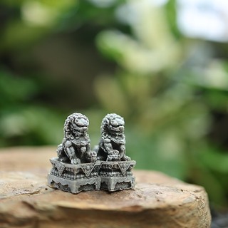 Combo Tượng Sư Tử Giả Đá 3 Size Trang Trí Tiểu Cảnh - Cao 5cm