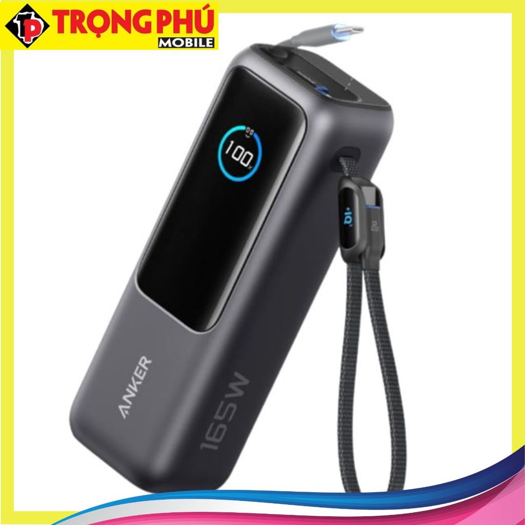 Sạc dự phòng Anker Zolo 1C1A 165W 25000mah kèm cáp TypeC sạc dượcd laptop A1695 - Online