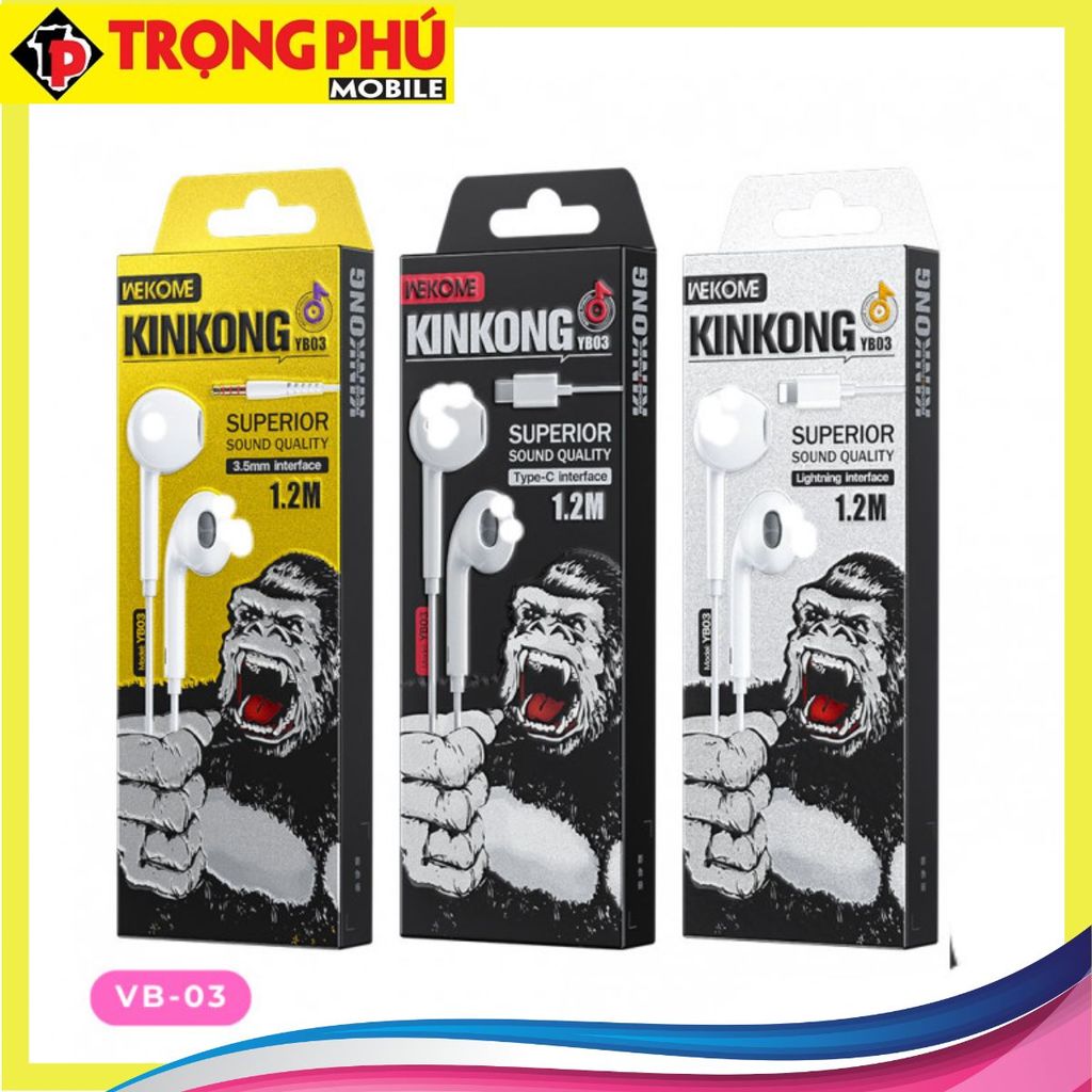 Tai nghe dây đầu tròn Wekome YB03 3.5 - Online