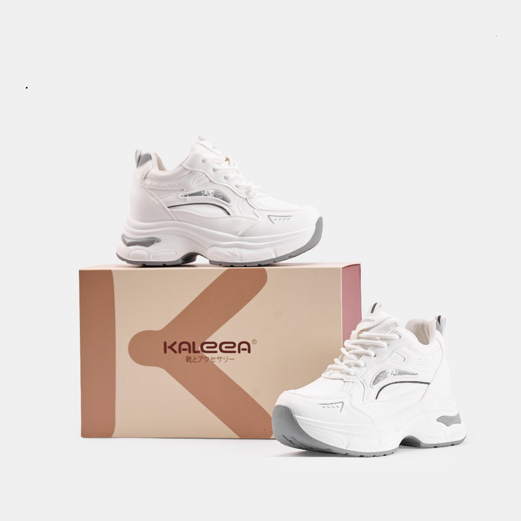 Combo Giày Thể Thao Nữ Kaleea T185 Sneaker Độn Đế Tặng Hộp