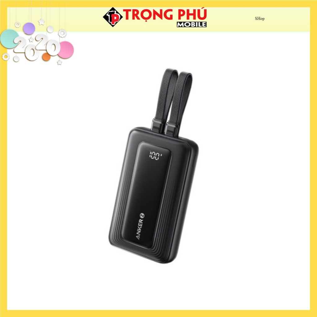 Sạc dự phòng Anker Zolo 1C1A 45W 20000mah (Built-In Dual USB-C Cables) A1681 - Shop