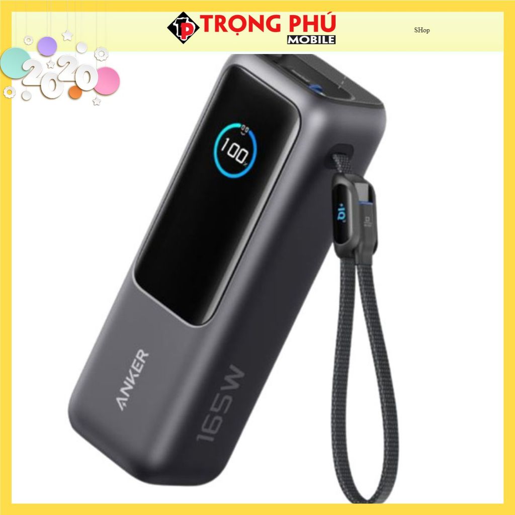 Sạc dự phòng Anker Zolo 1C1A 165W 25000mah kèm cáp TypeC sạc dượcd laptop A1695 - Shop