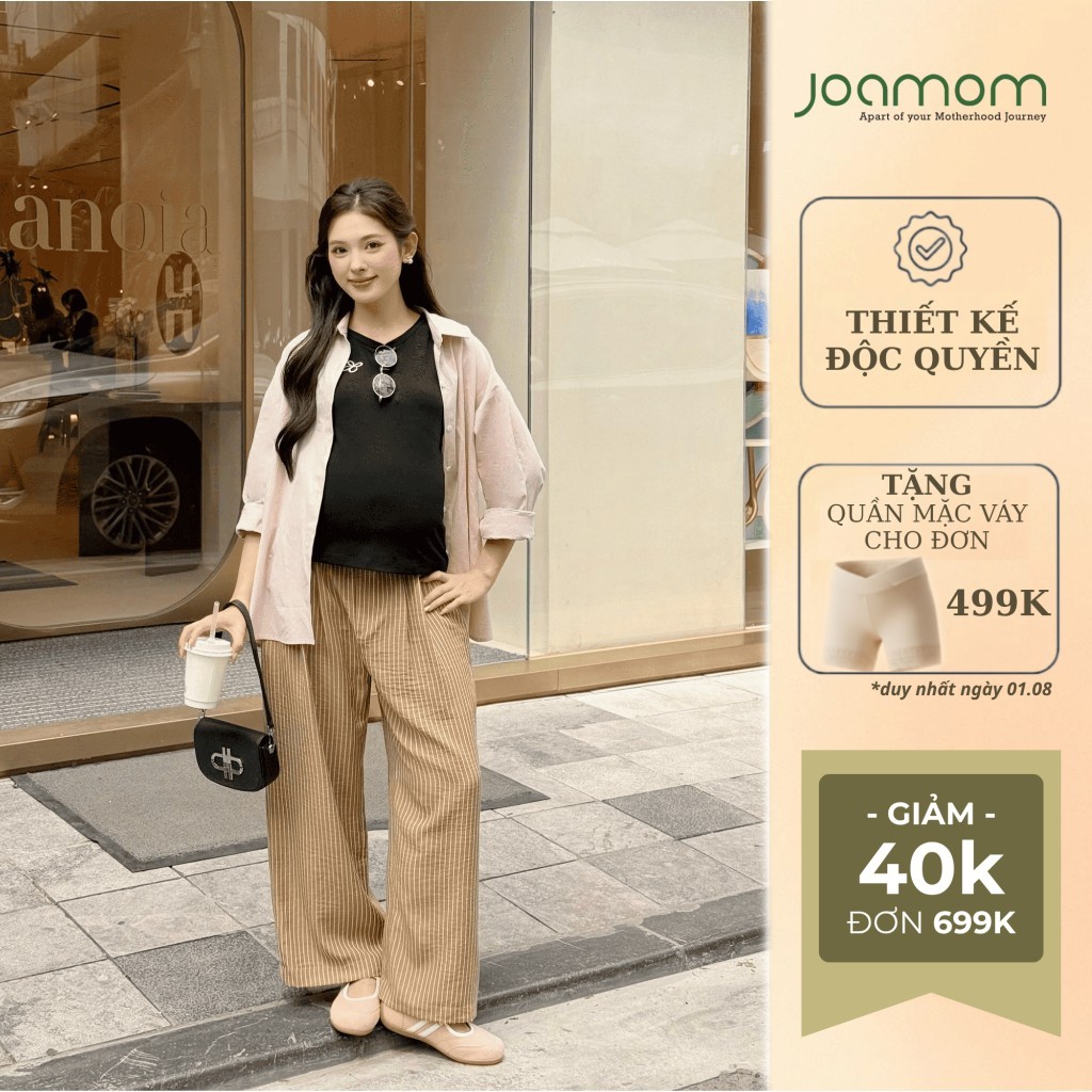 [NEW 2026] Áo Sơ Mi Bầu Form Rộng Vải Thô Cotton Cao Cấp Phong Cách Hàn Quốc Trẻ Trung - JBAB008