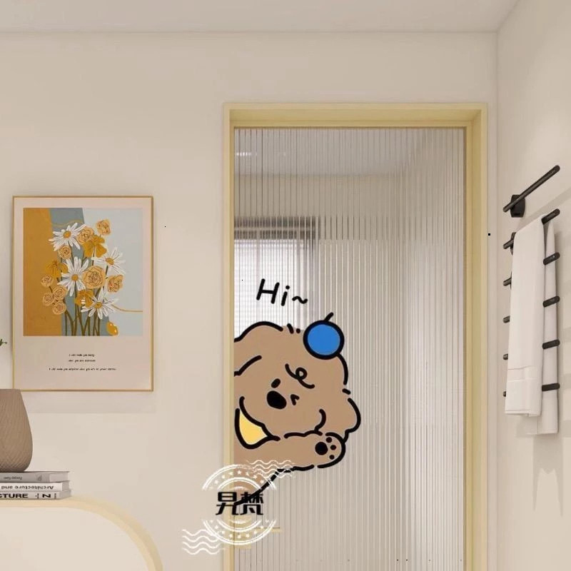 Miếng dán DECOR cửa kính Miếng Dán Hoạt Hình Dán Tường trang trí cửa hàng in hình dễ thương