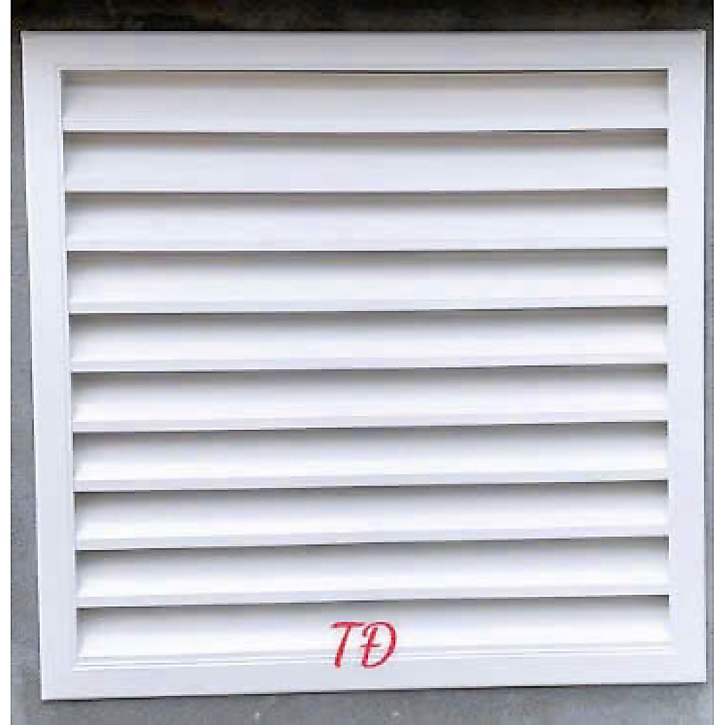 Chớp ô thoáng Cửa gió nan Z (Louver) KT600 x 600 chống hắt mưa,chớp thông gió ( kèm lưới chắn côn tr