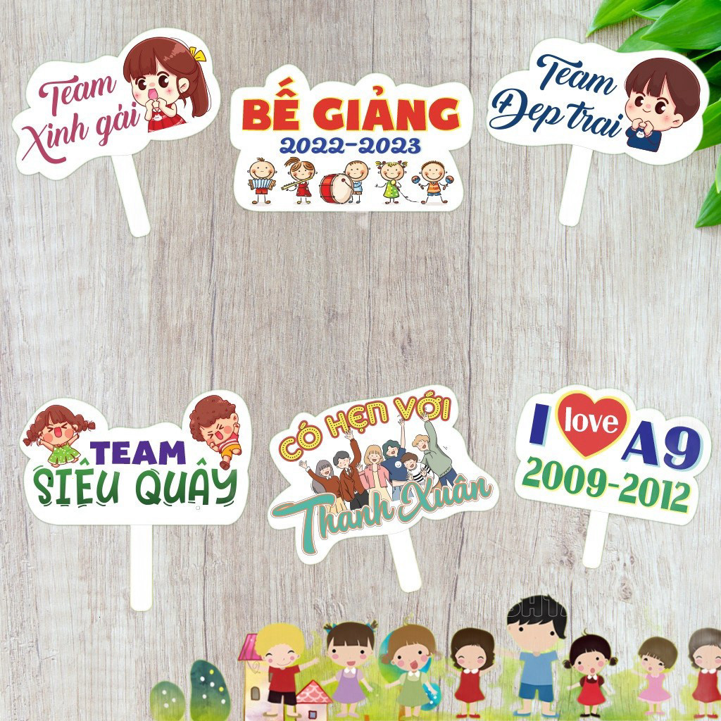 [Học Sinh 2] Hashtag Khai giảng, Bế giảng, Học sinh, Trường lớp - Bảng chụp ảnh cầm tay H