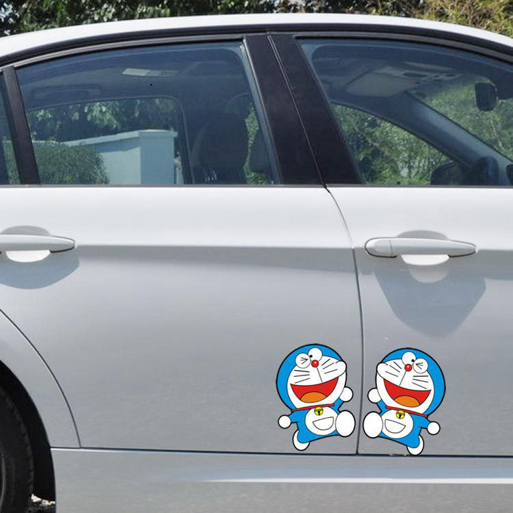 Set 1 Cặp Sticker Doraemon Dán Cửa Sổ Xe Hơi