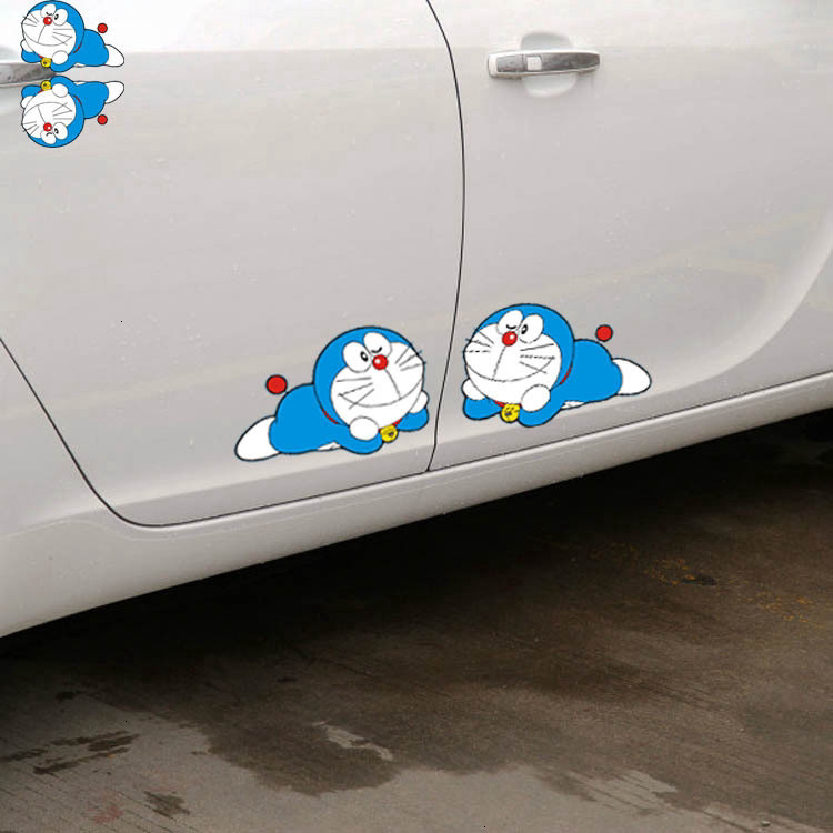 Set 1 Cặp Sticker Doraemon Dán Cửa Sổ Xe Hơi