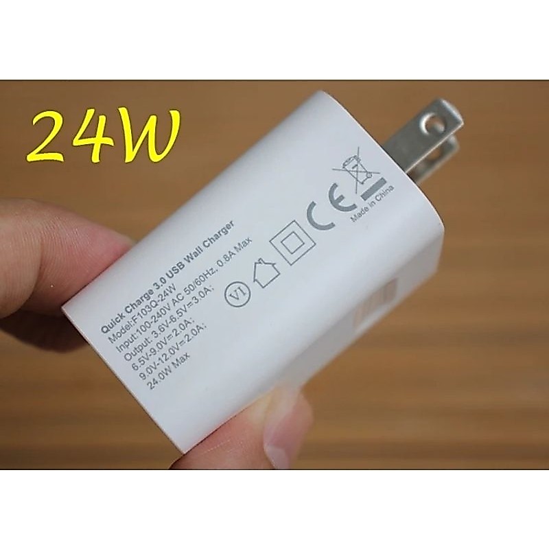 đầu sạc nhanh KOVOL ~ 24W, hỗ trợ giao thức kép QC3.0, PE2.0