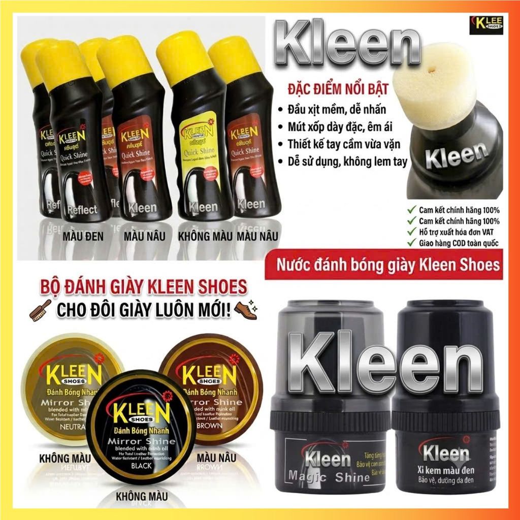 XI khô kleen /Xi nước kleen/Xi Kem Kleen chính hãng nhập khẩu thái lan