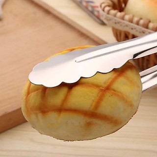 Kẹp gắp đá, gắp đồ ăn Inox cán đỏ