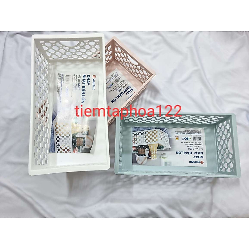 Rổ chữ nhật đa năng để bàn đựng gia vị đồ nhà tắm phong cách nhật bản