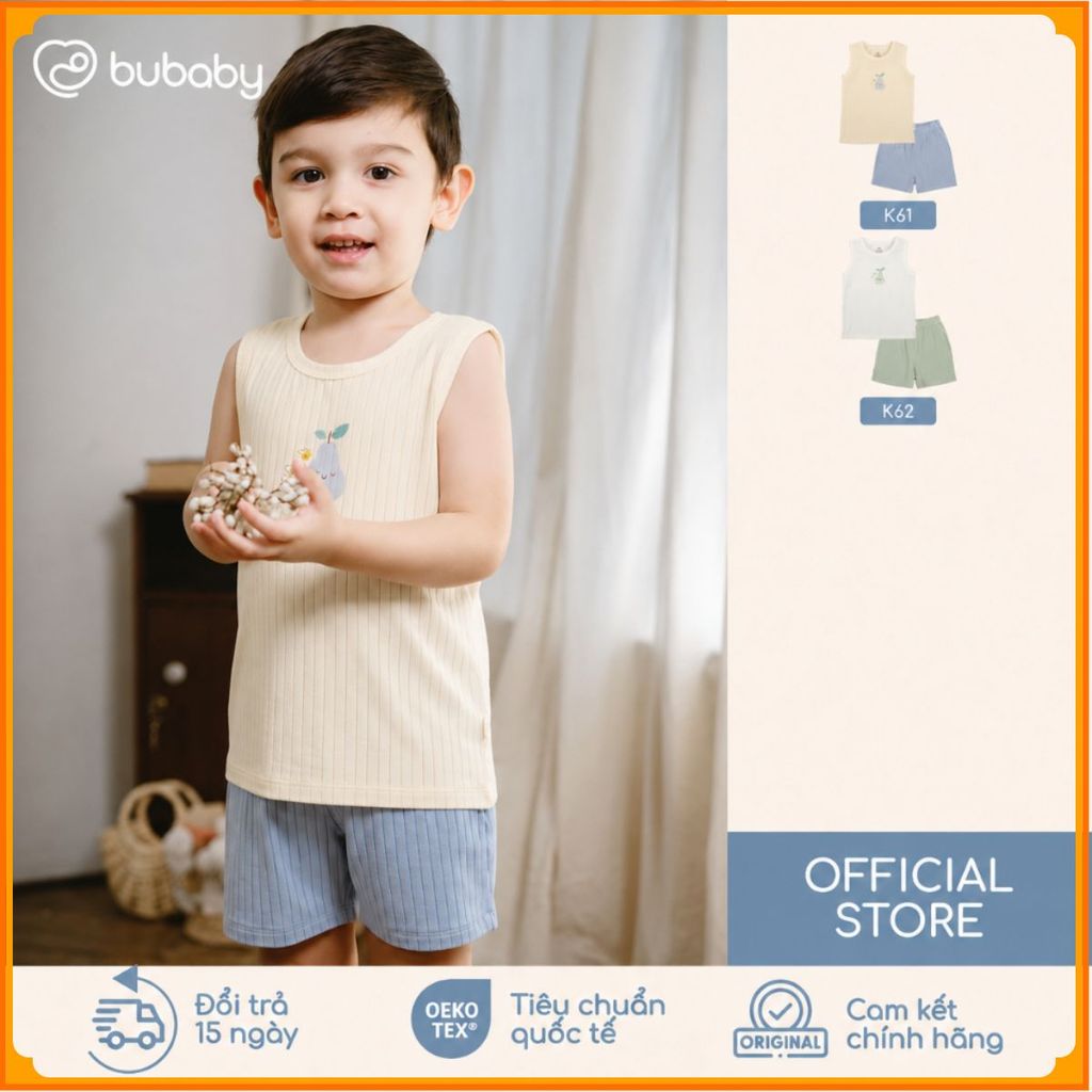 [BU Baby] (6M-5Y) Bộ sát nách cổ tròn cho bé yêu Molist - BMD140403 | Quần áo Bubaby Chính hãng