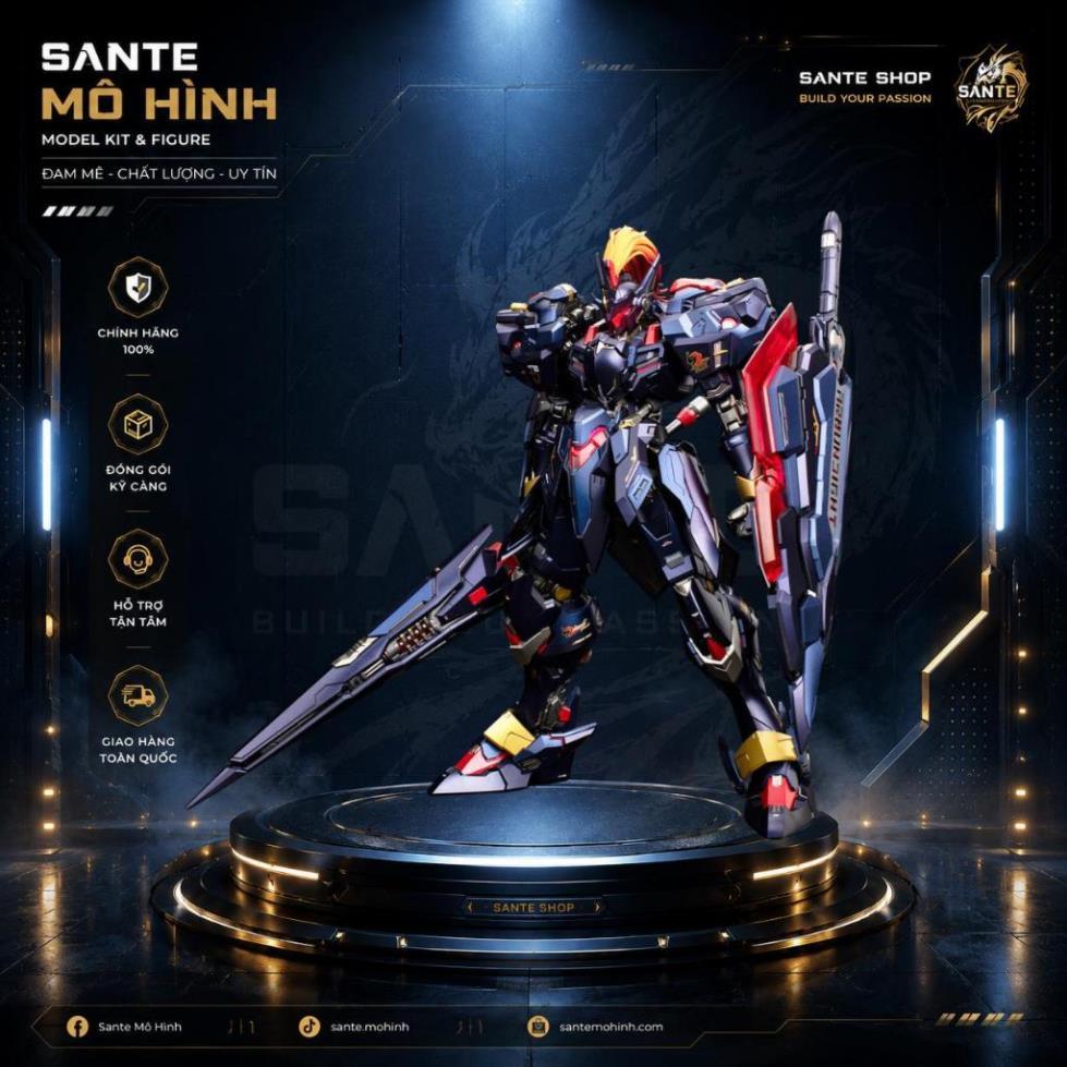 Mô Hình Model Kit Ultimate Lancelot - Knight of Ash của Moshow toys ( Lancelot Đen )