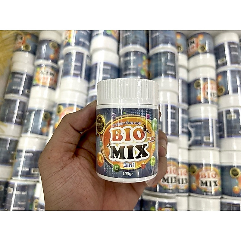 BIOMIX Plus 3 in 1 - Men Vi Sinh Đậm Đặc Cho Hồ Cá, Tép, Thủy Sinh (Hủ 100gram)