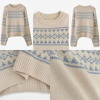 [D215] Áo len CHERRYKOKO Pie Jacquard Knit