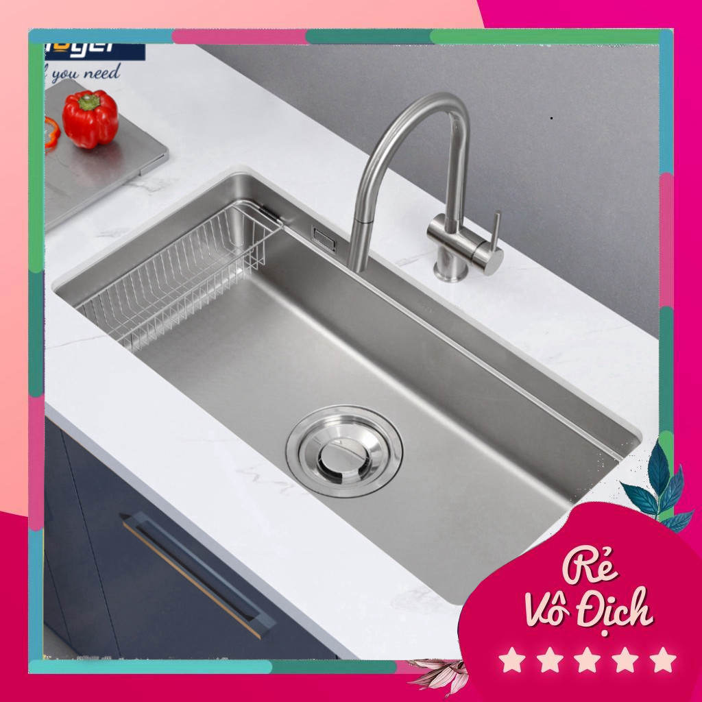 Chậu rửa bát 1 hố Kluger sản xuất theo tiêu chuẩn Châu Âu KU7844FS Basic + Tặng kèm vòi bất kì