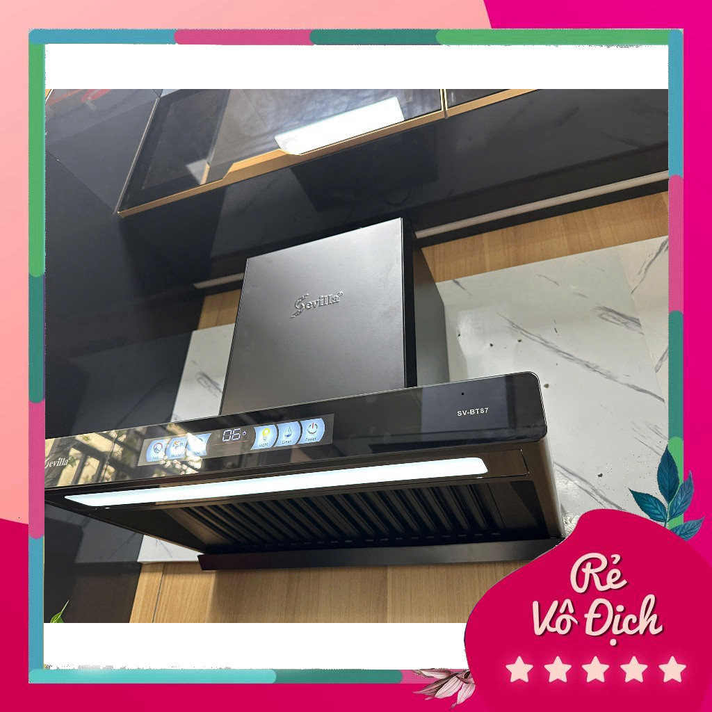 Máy hút mùi Sevilla SV-BT87 - Cảm ứng vẫy tay, điều khiển giọng nói, Lực hút 1200m3/h, Bảo hành 3 nă