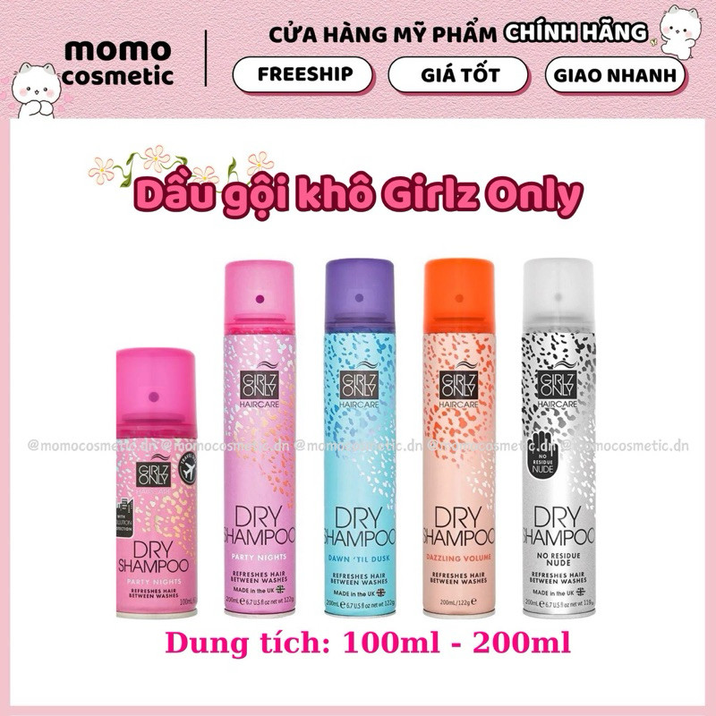 Dầu gội khô Girlz Only Dry Shampoo