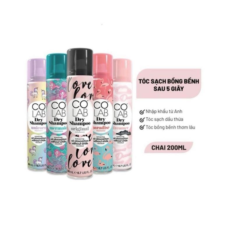 Dầu gội khô Colab Dry Shampoo 200ml