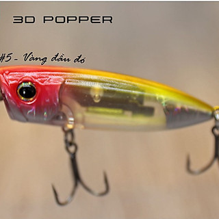 Mồi lure 3D Popper, mồi câu cá, mồi giả