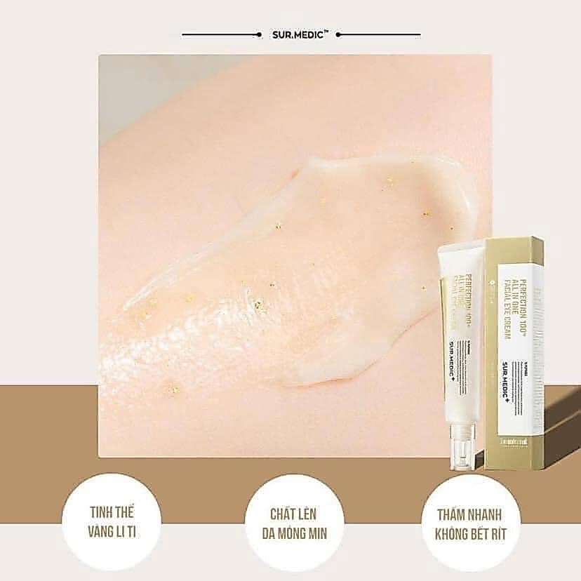 [Sur Medic] Kem mắt giảm thâm Sur.Medic+ Perfection 100tm All In One Facial Eye Cream 35ml