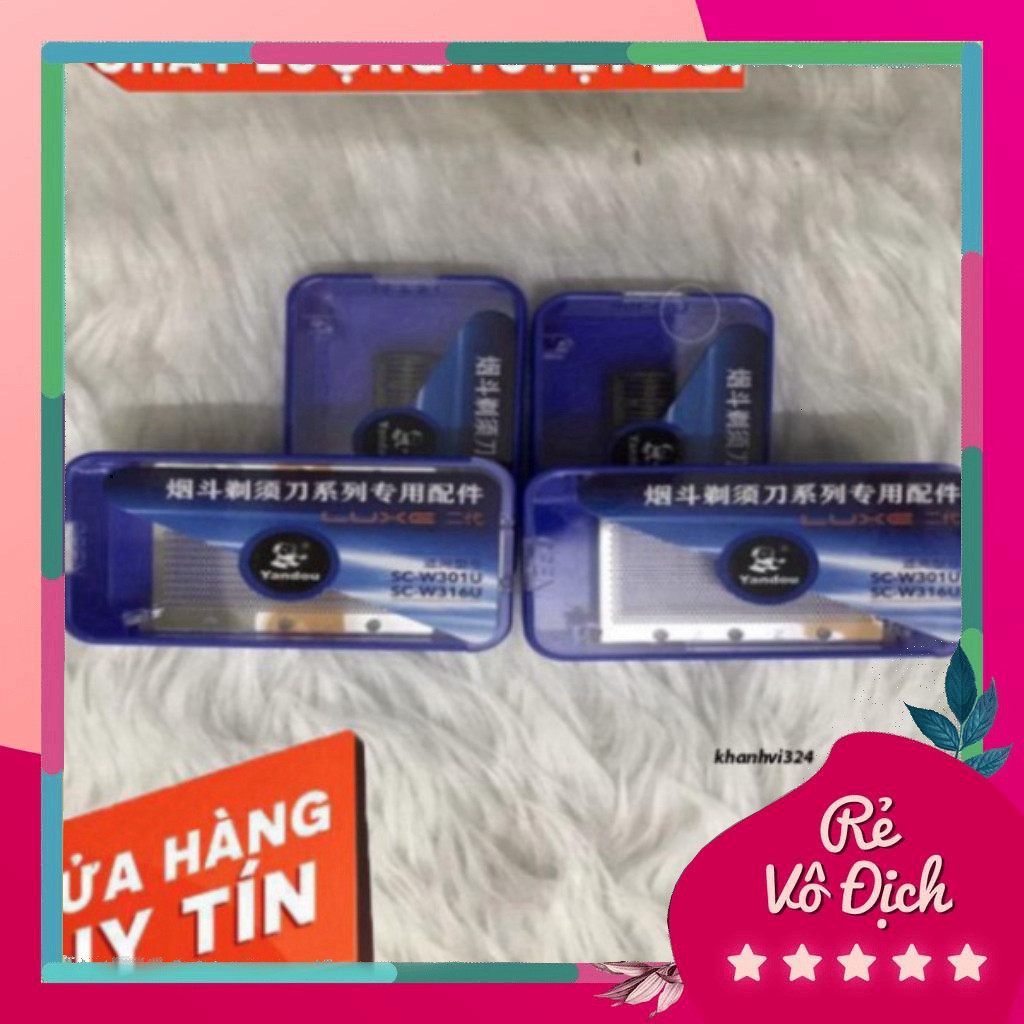 Lưỡi Dao Cạo Râu YANDOU 50 bộ Lưỡi & Màng Thay Thế Tua Râu Nhuyễn