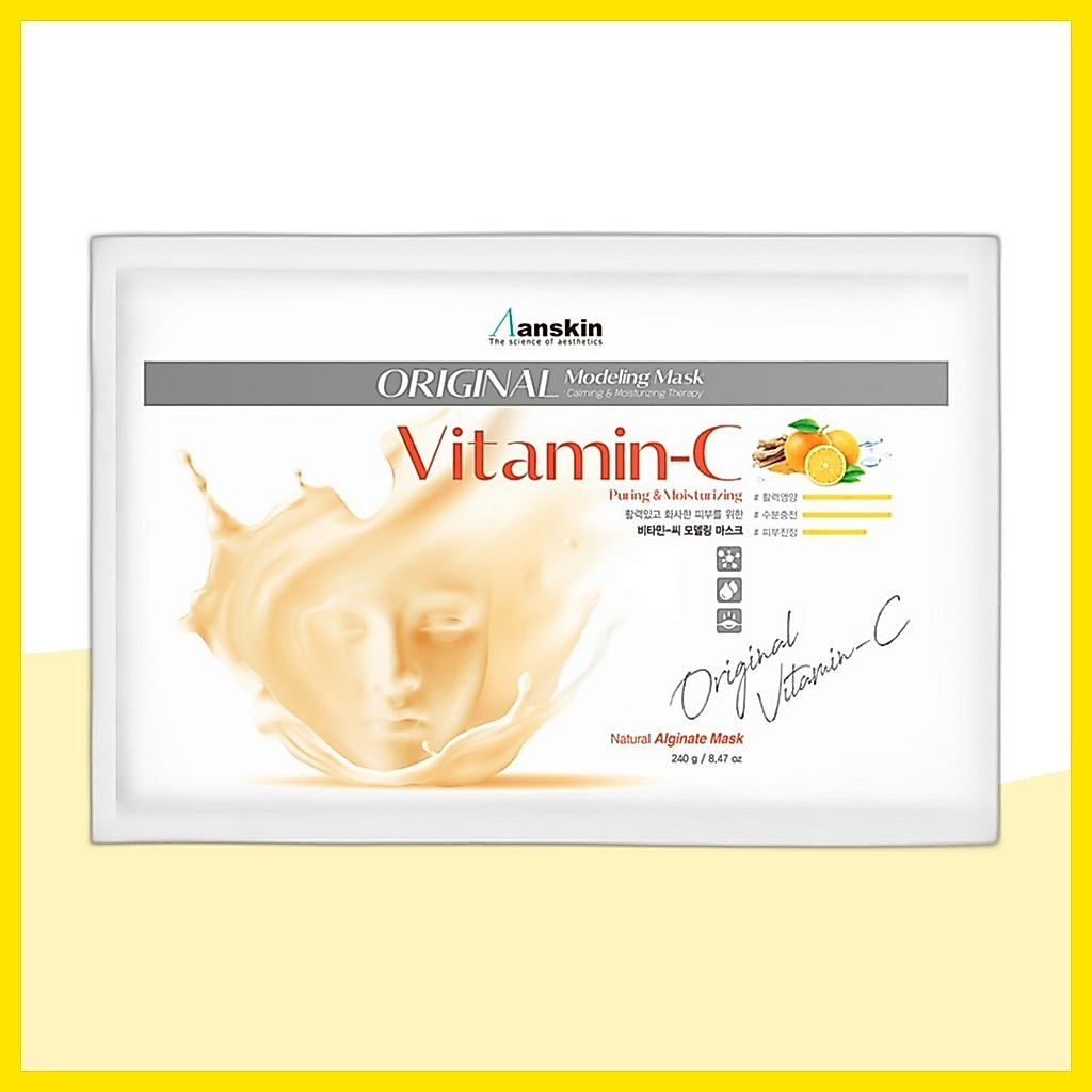[anskin] Mặt nạ mô hình Vitamin-C chính hãng, 240g, 1 mặt nạ mô hình Hàn Quốc / Công thức làm sáng d