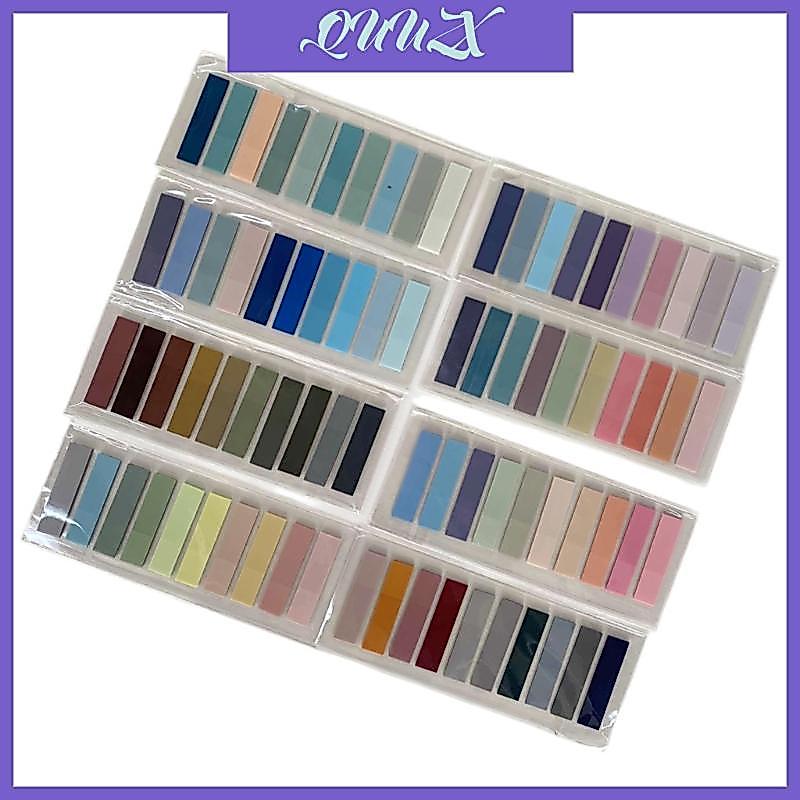 QUU 80 Màu Có Thể Viết Được Dính Tab Màu Trang Đánh Dấu Trong Suốt Dính-Notes Tab