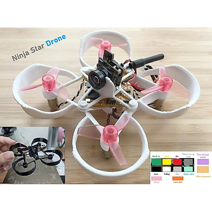 Khung Mini Drone NinjaStar phù hợp chế fpv drone , racing mini , dẻo dai bền bỉ , nhiều màu sắc lựa 
