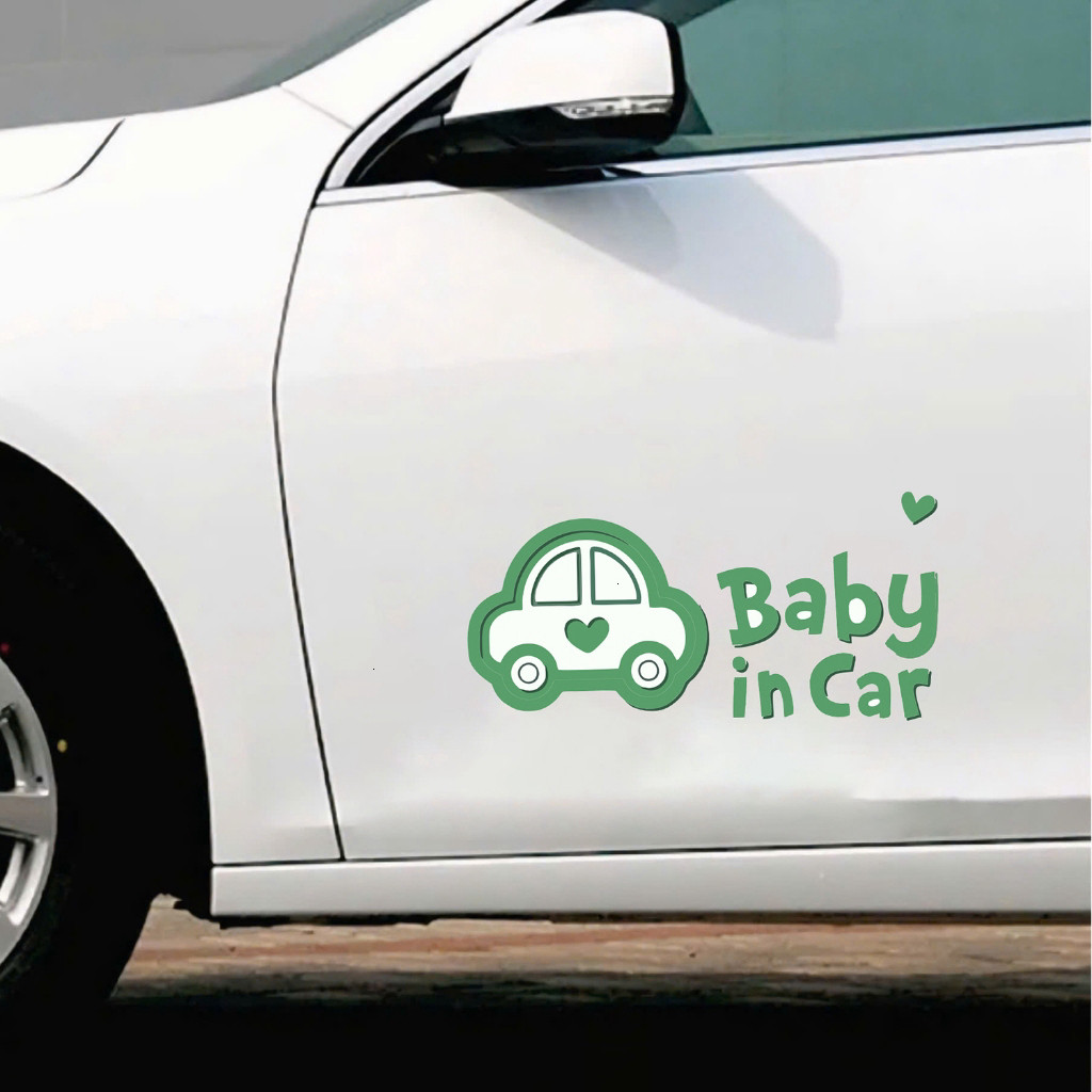 Dán Decan Oto BABY IN CAR cute chống nước, dán xe oto, trang trí Oto in hình theo yêu cầu, in Chữ yê