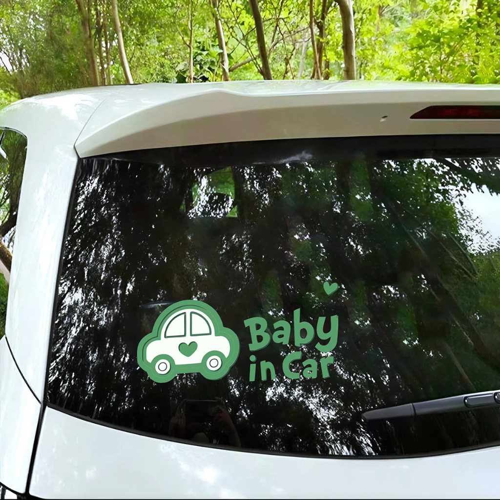Dán Decan Oto BABY IN CAR cute chống nước, dán xe oto, trang trí Oto in hình theo yêu cầu, in Chữ yê
